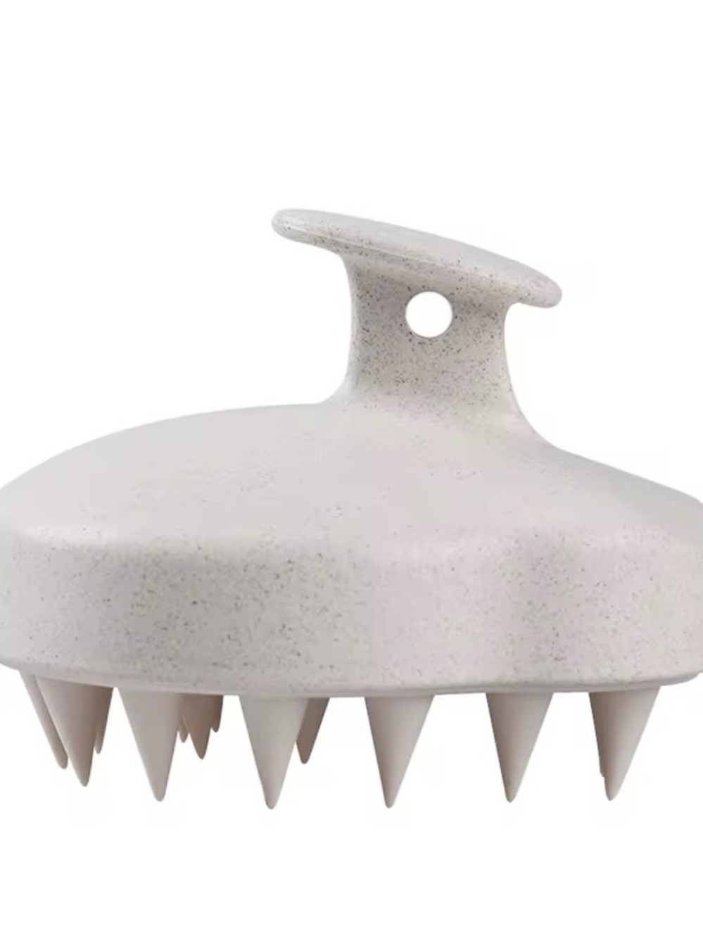 Speckled White Silicone Scalp Scrubber Brush